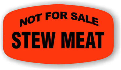 Not For Sale Stew Meat  Label | Roll of 1,000