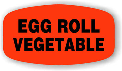 Egg Roll Vegetable  Label | Roll of 1,000