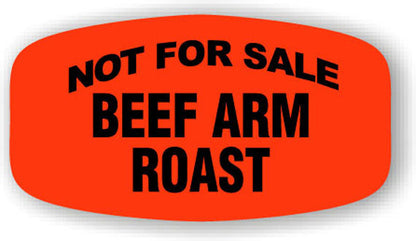 Not For Sale Beef Arm Roast Label | Roll of 1,000