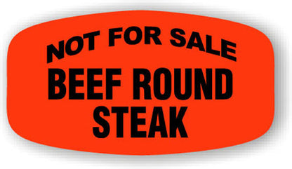 Not For Sale Beef Round Steak Label | Roll of 1,000