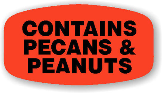 Contains Pecans & Peanuts Label | Roll of 1,000