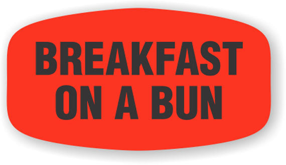 Breakfast on a Bun  Label | Roll of 1,000