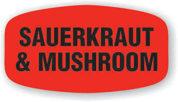 Sauerkraut & Mushroom  Label | Roll of 1,000