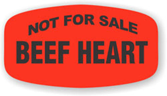 Not for Sale Beef Heart Label | Roll of 1,000