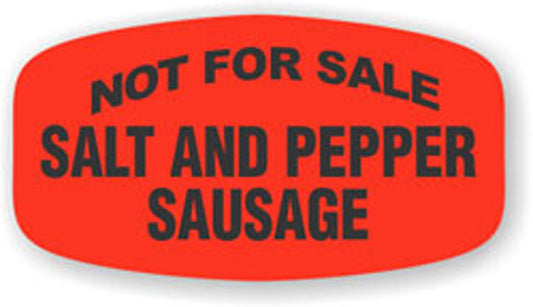 Not for Sale Salt & Pepper Sausage Label | Roll of 1,000