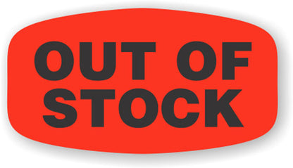 Out of Stock  Label | Roll of 1,000