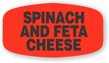 Spinach and Feta Cheese Label | Roll of 1,000