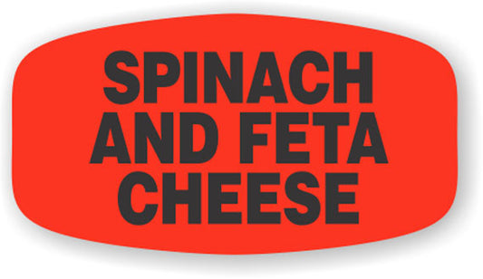 Spinach and Feta Cheese Label | Roll of 1,000
