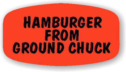 Hamburger from Ground Chuck Label | Roll of 1,000