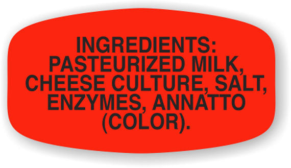 Ingredients: Pasteurize Label | Roll of 1,000