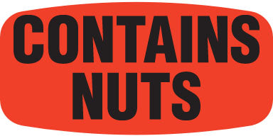 Contains Nuts Label | Roll of 1,000