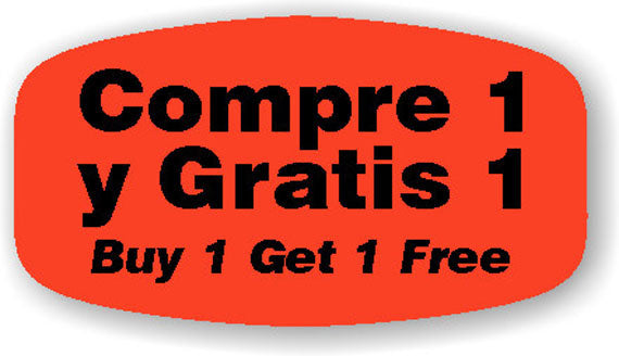 Buy 1 get 1 Free / Compre 1 y Gratis 1 Label | Roll of 1,000