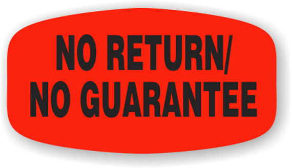 No Return/No Guarantee Label | Roll of 1,000