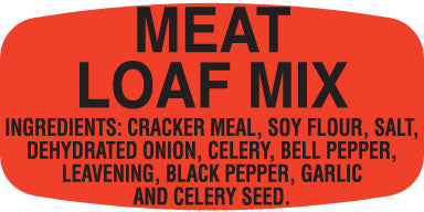 Meat Loaf Mix w/ing  Label | Roll of 1,000