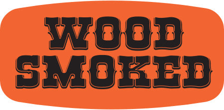 Wood Smoked  Label | Roll of 1,000