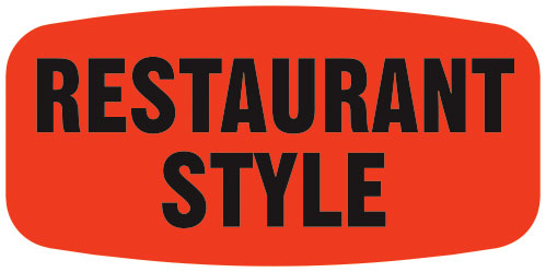 Restaurant Style Label | Roll of 1,000