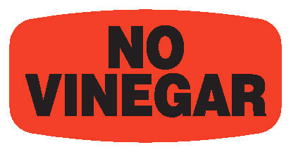 No Vinegar Label | Roll of 1,000