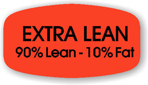 Extra Lean 90% Lean 10% Fat  Label | Roll of 1,000