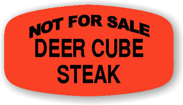 Not for Sale Deer Cube Steak  Label | Roll of 1,000