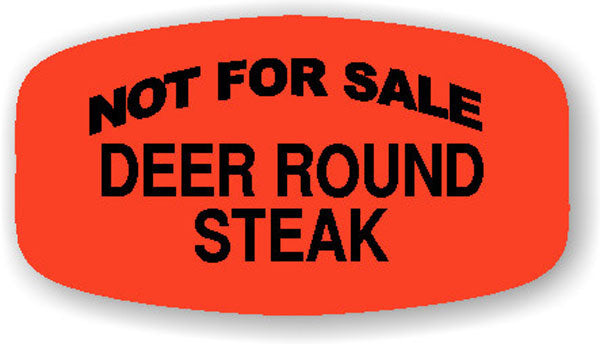 Not for Sale Deer Round Steak Label | Roll of 1,000