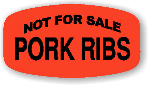 Not for Sale Pork Ribs   Label | Roll of 1,000