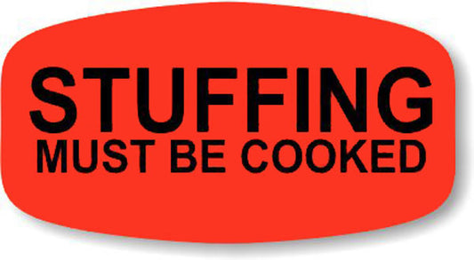 Stuffing Must be Cooked  Label | Roll of 1,000