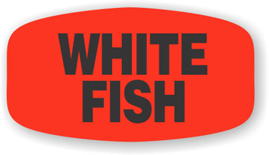 White Fish  Label | Roll of 1,000