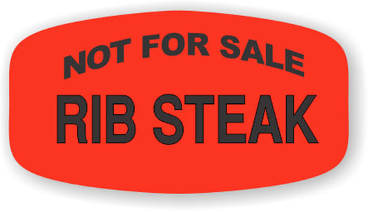 Not For Sale Rib Steak  Label | Roll of 1,000