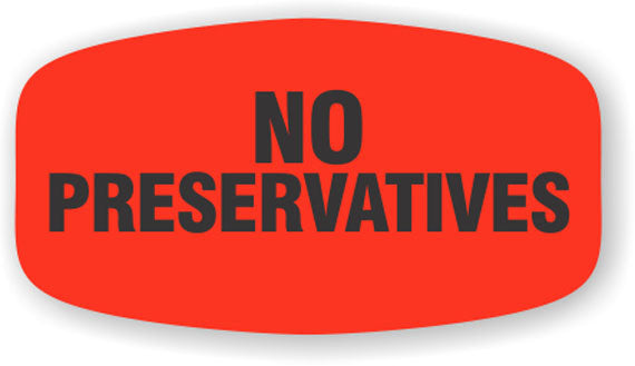 No Preservatives  Label | Roll of 1,000