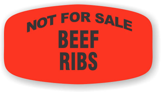Not for Sale Beef Ribs  Label | Roll of 1,000