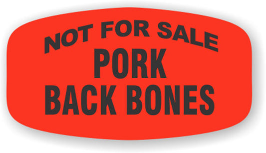 Not for Sale Pork Back Bones Label | Roll of 1,000