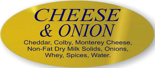 Cheese & Onion Label | Roll of 500