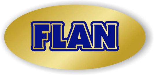 Flan Label | Roll of 500