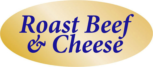 Roast Beef & Cheese Label | Roll of 500