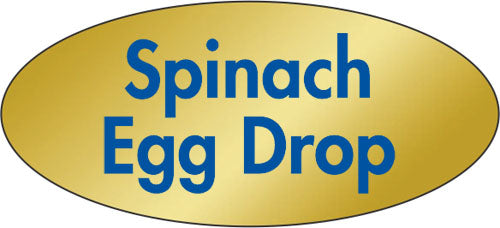 Spinach Egg Drop Label | Roll of 500