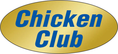 Chicken Club Label | Roll of 500