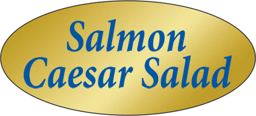 Salmon Caesar Salad Label | Roll of 500