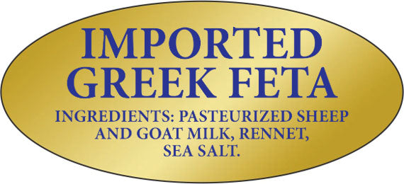 Imported Greek Feta Label | Roll of 500