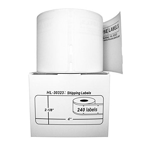 2-1/8" x 4" (54mm x 101mm) Dymo LabelWriter Shipping Labels | 220 Labels | 1 Roll (30323)