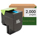 Print.Save.Repeat. Lexmark 801SC Cyan Remanufactured Toner Cartridge for CX310, CX410, CX510 [2,000 Pages]
