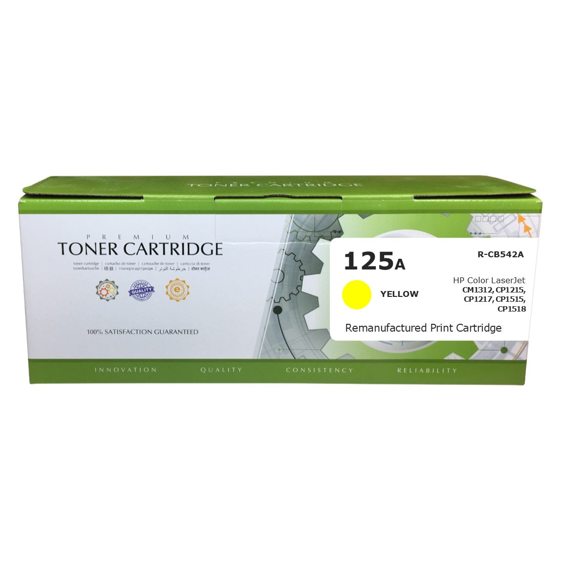HP CB542A (125A) Yellow Compatible Toner Cartridge [1,400 Pages]