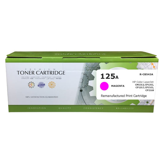 HP CB543A (125A) Magenta Compatible Toner Cartridge [1,400 Pages]